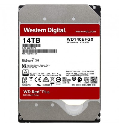 Expandir Disco duro mecánico WESTERN DIGITAL Red Plus 14TB WD140EFGX